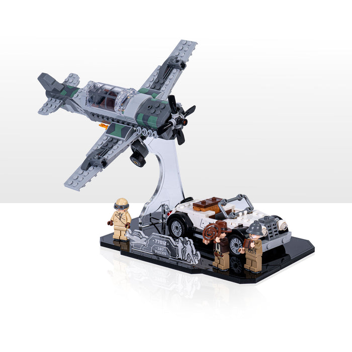 Display stand for LEGO® Indiana Jones™ Fighter Plane Chase (77012)