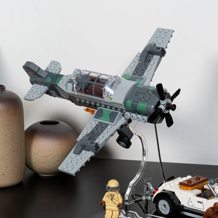 Display stand for LEGO® Indiana Jones™ Fighter Plane Chase (77012)
