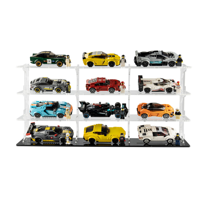 Display stand for 12x LEGO® Speed Champions Cars (4x3)