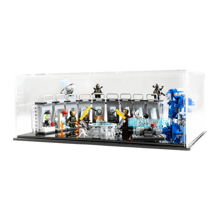 Display case for the LEGO® Marvel: Iron Man Hall of Armor (76125)