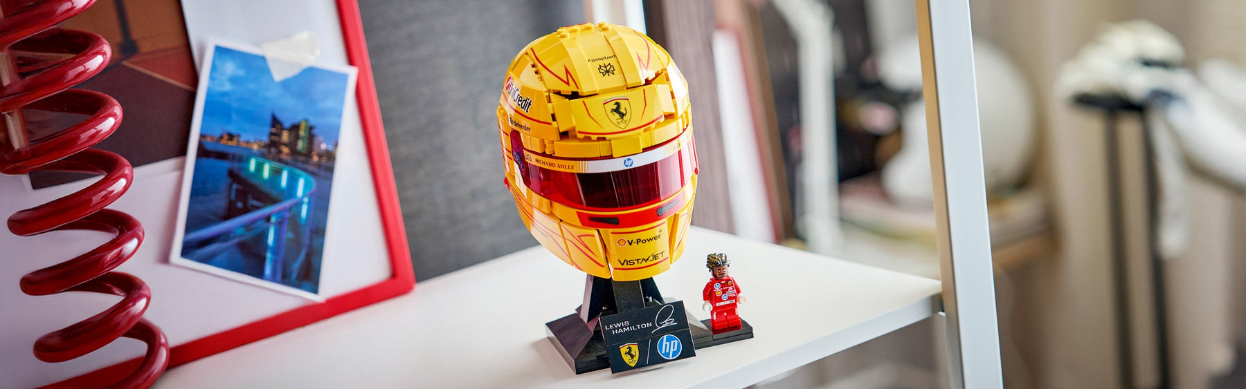 LEGO® Formula 1 Helmet Sets: Leclerc & Hamilton Ferrari Builds Revealed