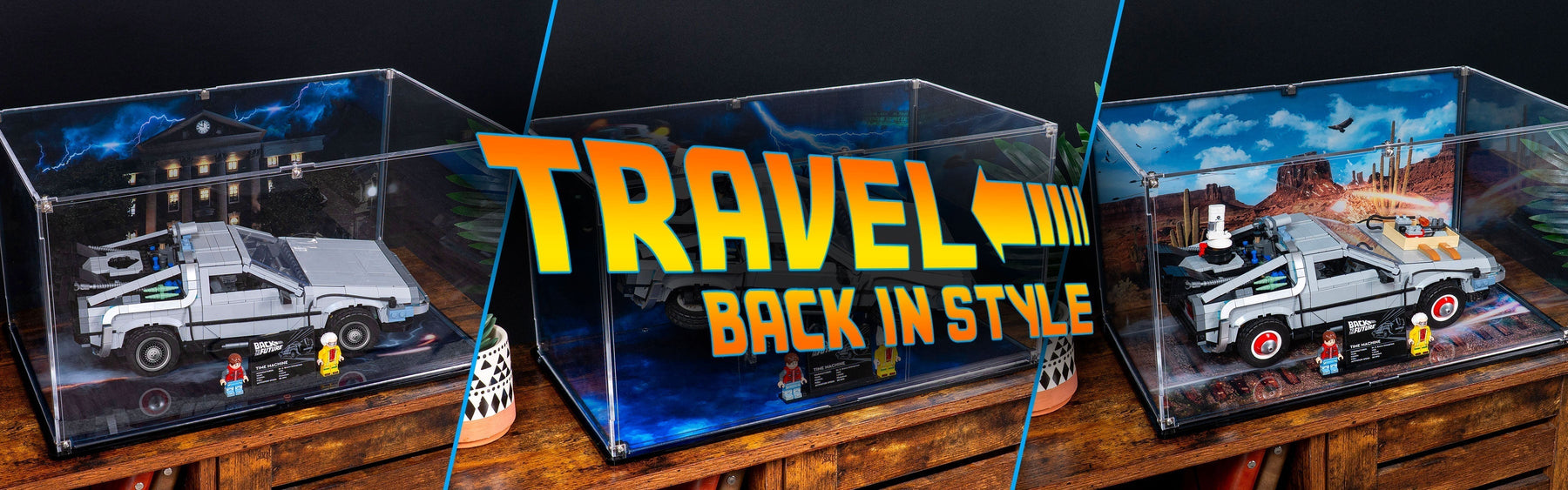 Time Travel In Style: Premium Printed Displays For LEGO® Back to the Future Time Machine (10300)
