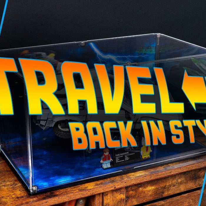 Time Travel In Style: Premium Printed Displays For LEGO® Back to the Future Time Machine (10300)