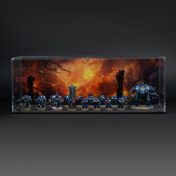 Display Case for Warhammer® Army with Endless War Background
