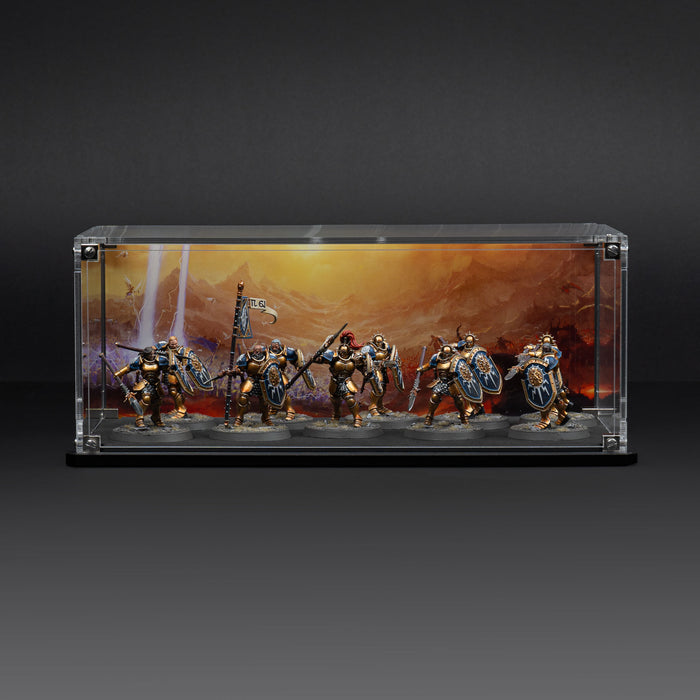 Display Case for Warhammer Squad with Eternal Conflict Background