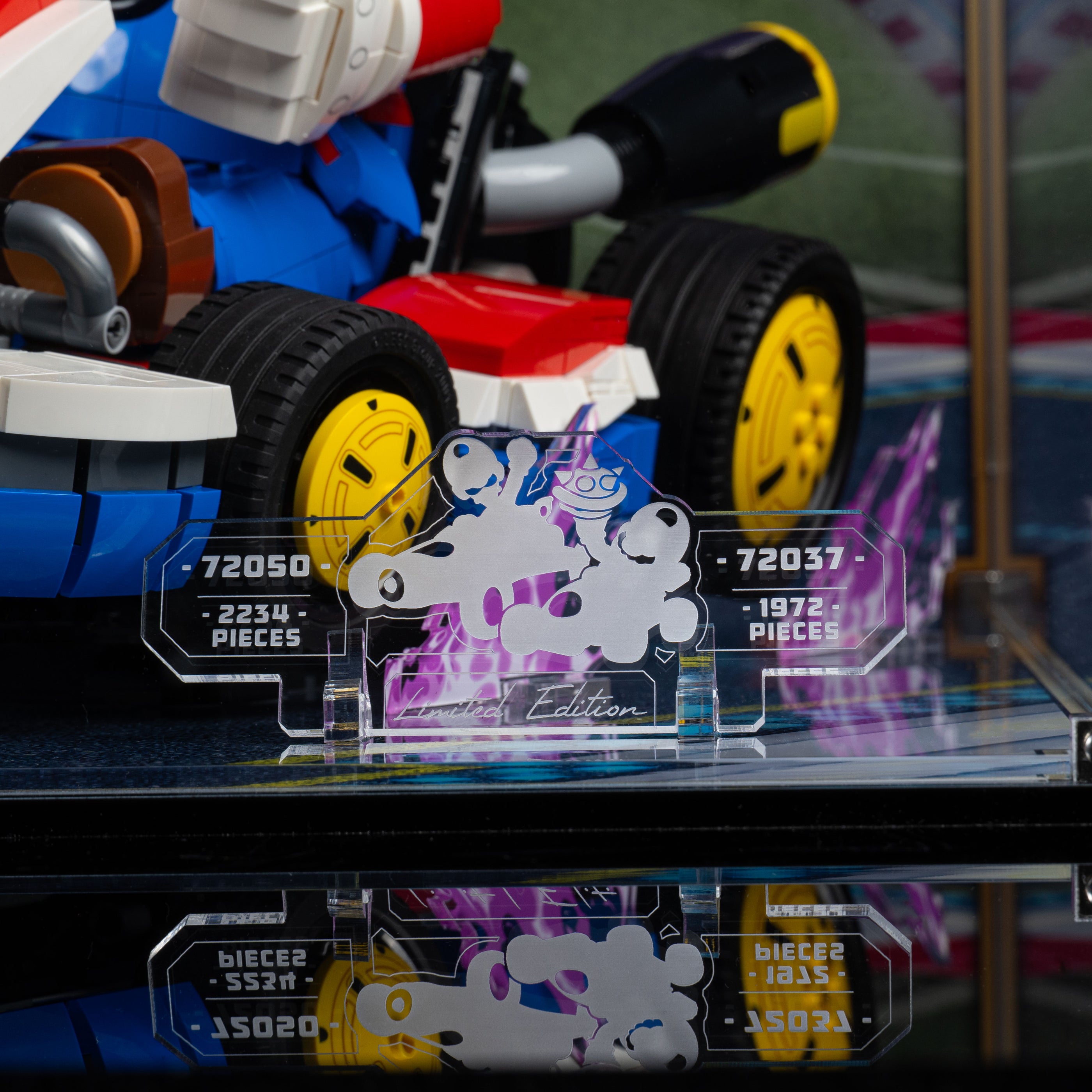 Display Case for LEGO Mario & Standard Kart 72037 & Luigi Mach 8 72050 ...