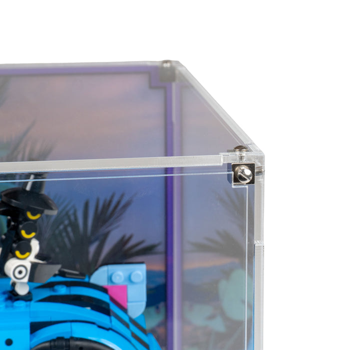 Display Case for LEGO® KPop Demon Hunters: Derpy Tiger and Sussie Bird (72537)