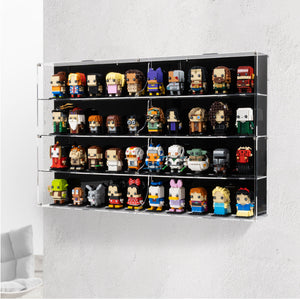 Wall Mounted Tiered Display Case for 40 LEGO® Brickheadz