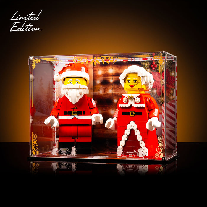 Limited Edition Display Case for LEGO® Up-Scaled Mrs. Claus & Santa Minifigure (40820) (40875)