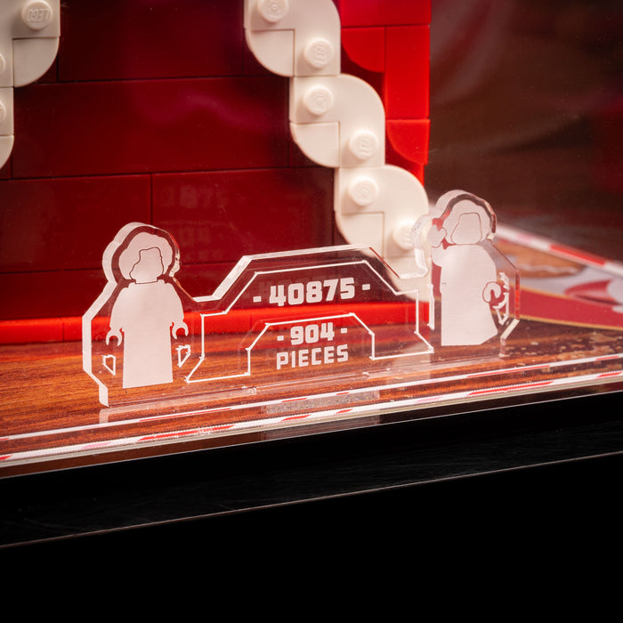 Limited Edition Display Case for LEGO® Up-Scaled Mrs. Claus & Santa Minifigure (40820) (40875)