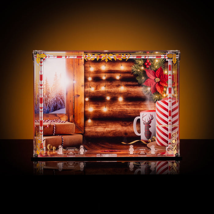 Limited Edition Display Case for LEGO® Up-Scaled Mrs. Claus & Santa Minifigure (40820) (40875)