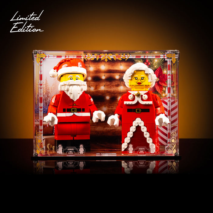 Limited Edition Display Case for LEGO® Up-Scaled Mrs. Claus & Santa Minifigure (40820) (40875)