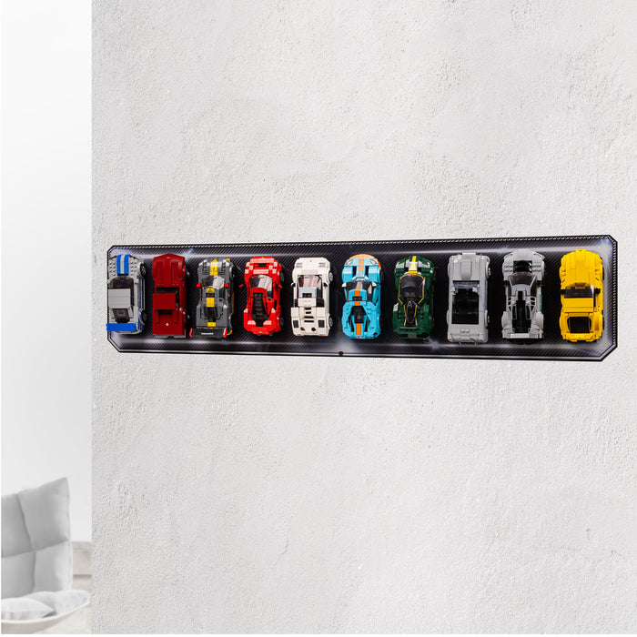 Wall Mountable Display Plinth for 10 x LEGO® Speed Champions