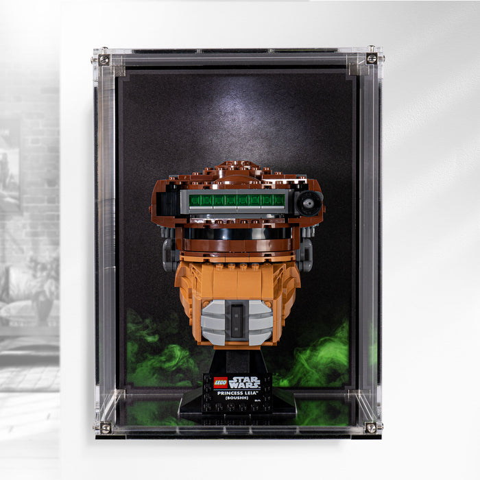 Wall Mounted Display case for LEGO® Star Wars Princess Leia Boushh Helmet (75351)