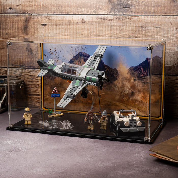 Display case for LEGO® Indiana Jones™ Fighter Plane Chase (77012)