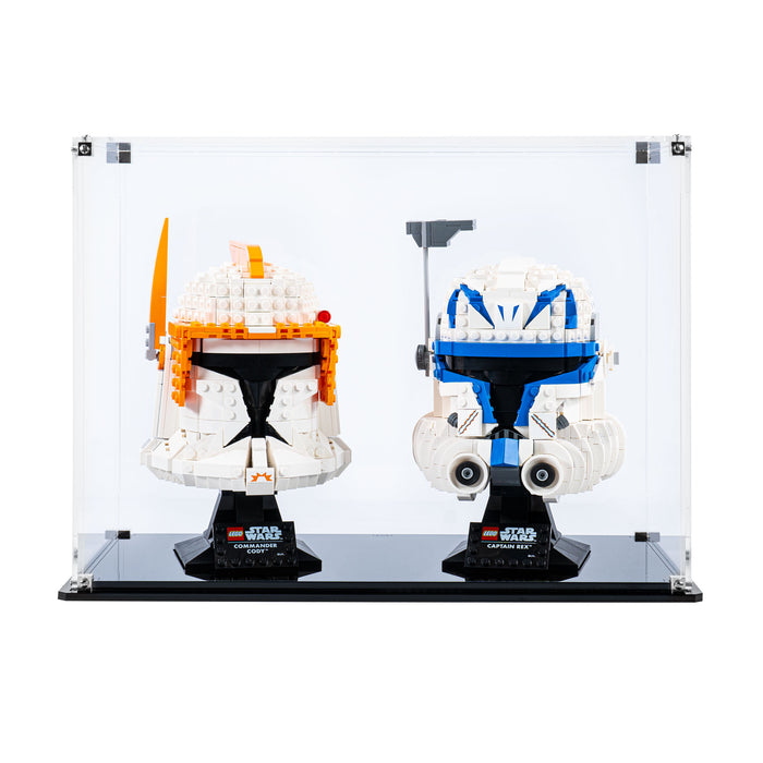 Display Case for LEGO® Star Wars Commander Cody and Captain Rex Helmets (75349 & 75350)