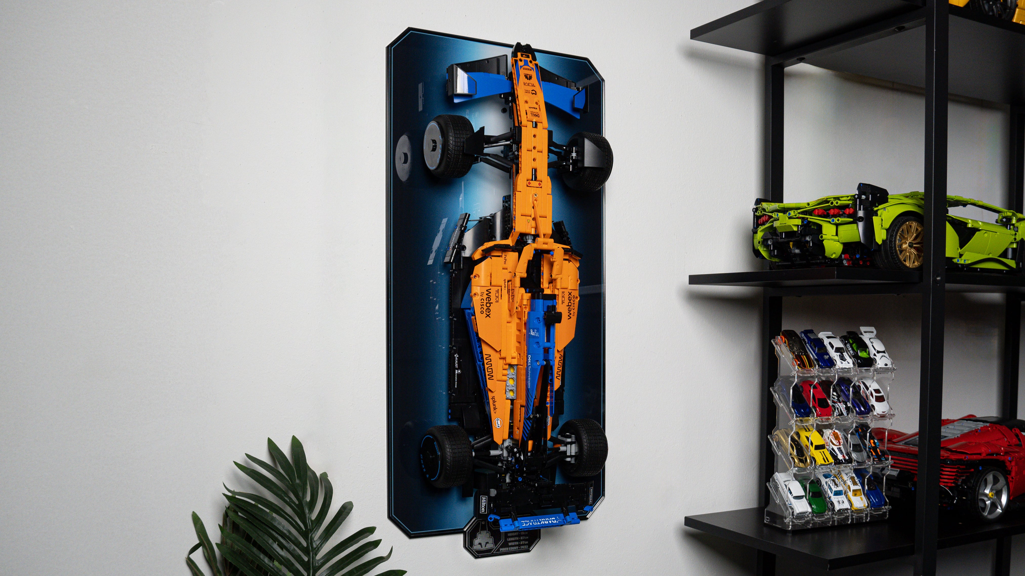 F1 Racking Wall Display Stand for LEGO Technic McLaren Formula 1 Race Car 42141 ...