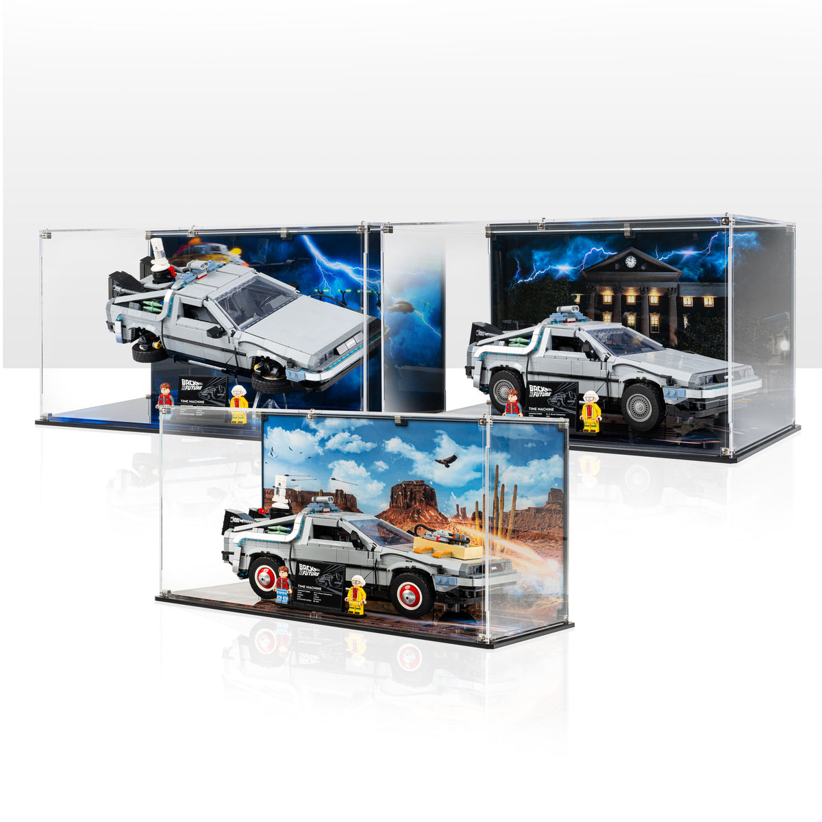 Display Case for LEGO® Back to the Future Time Machine (10300