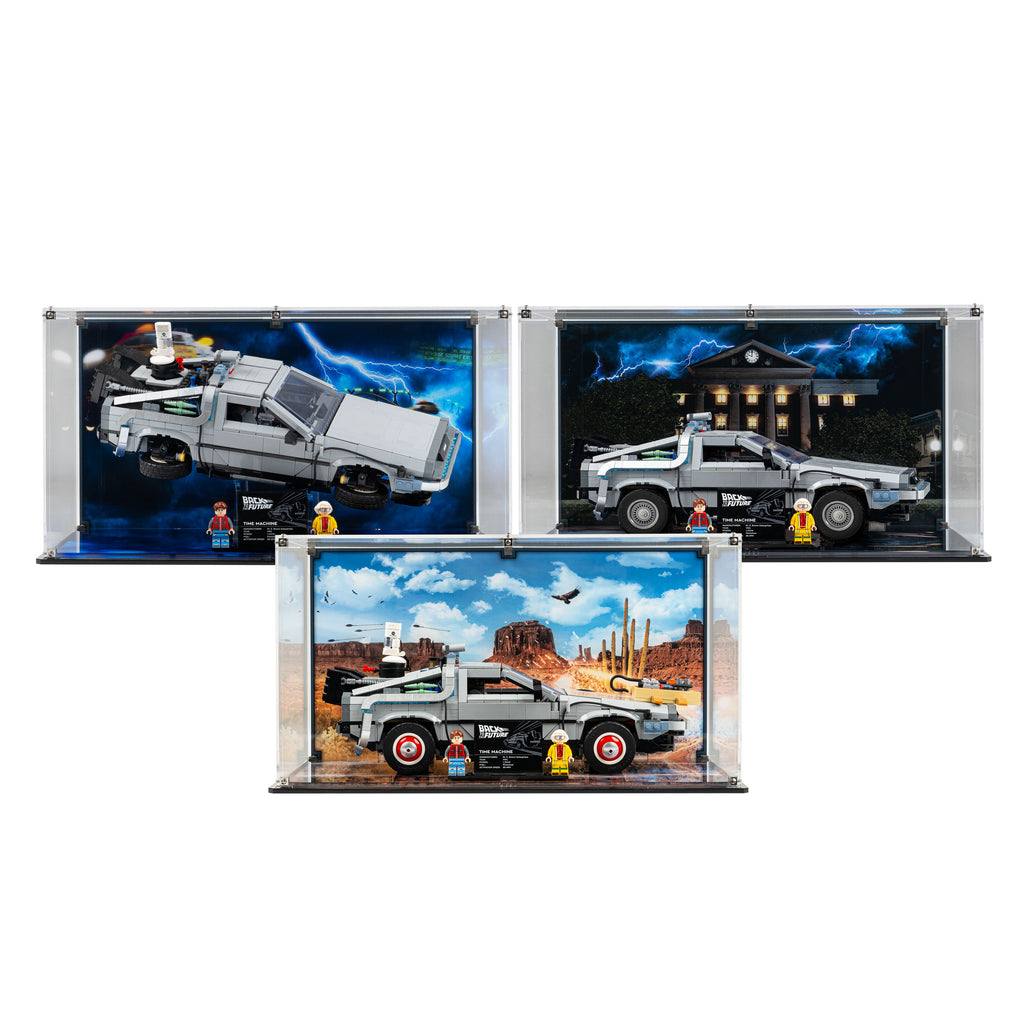 もめん ディスプレイラック Display Case for LEGO Back to the Future Time Machine 10300