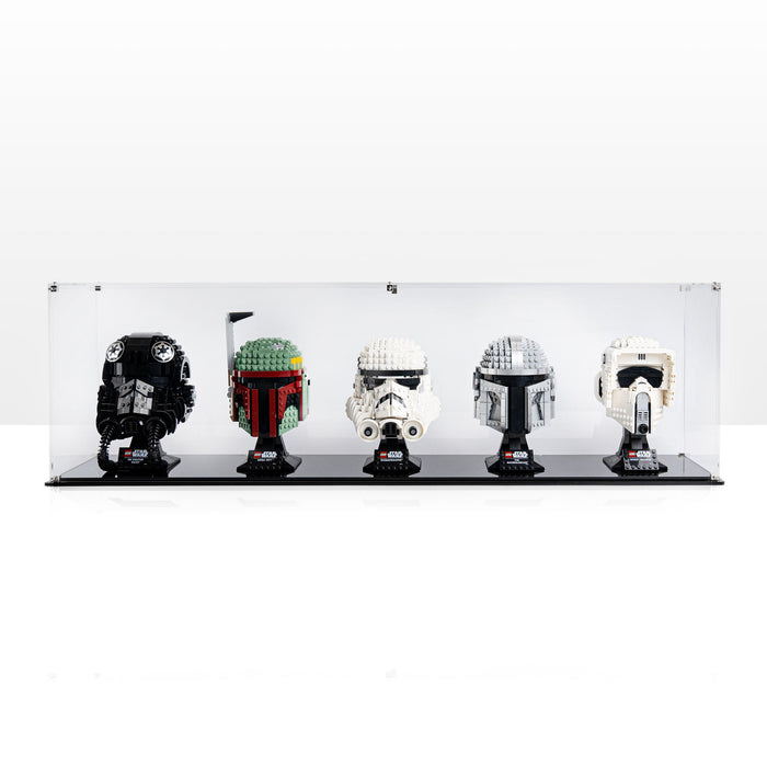 Clear Display case for five LEGO® Helmets