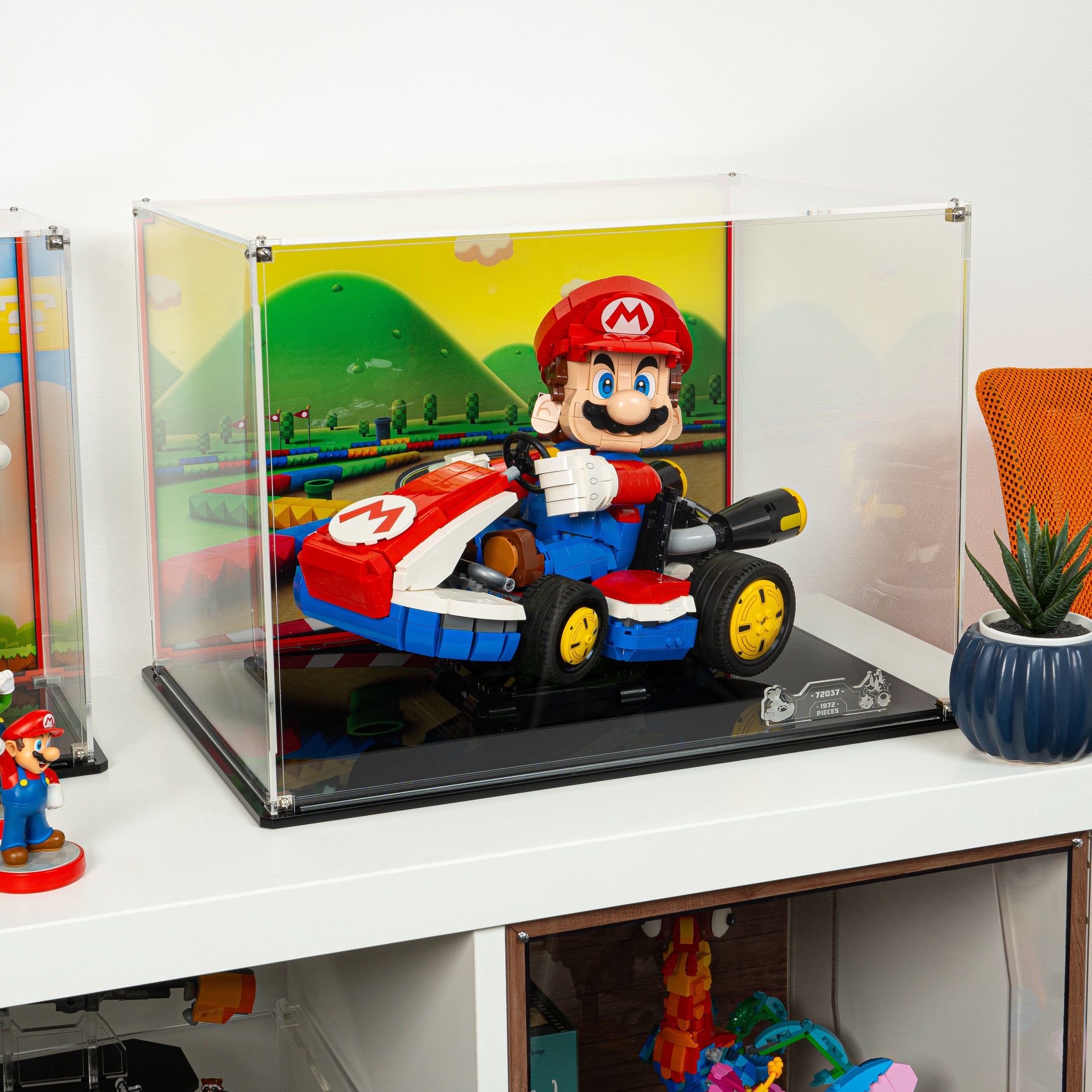 Mario Display Set Display Case for LEGO Mario Kart Mario & Standard Kart 72037 — Wicked Brick