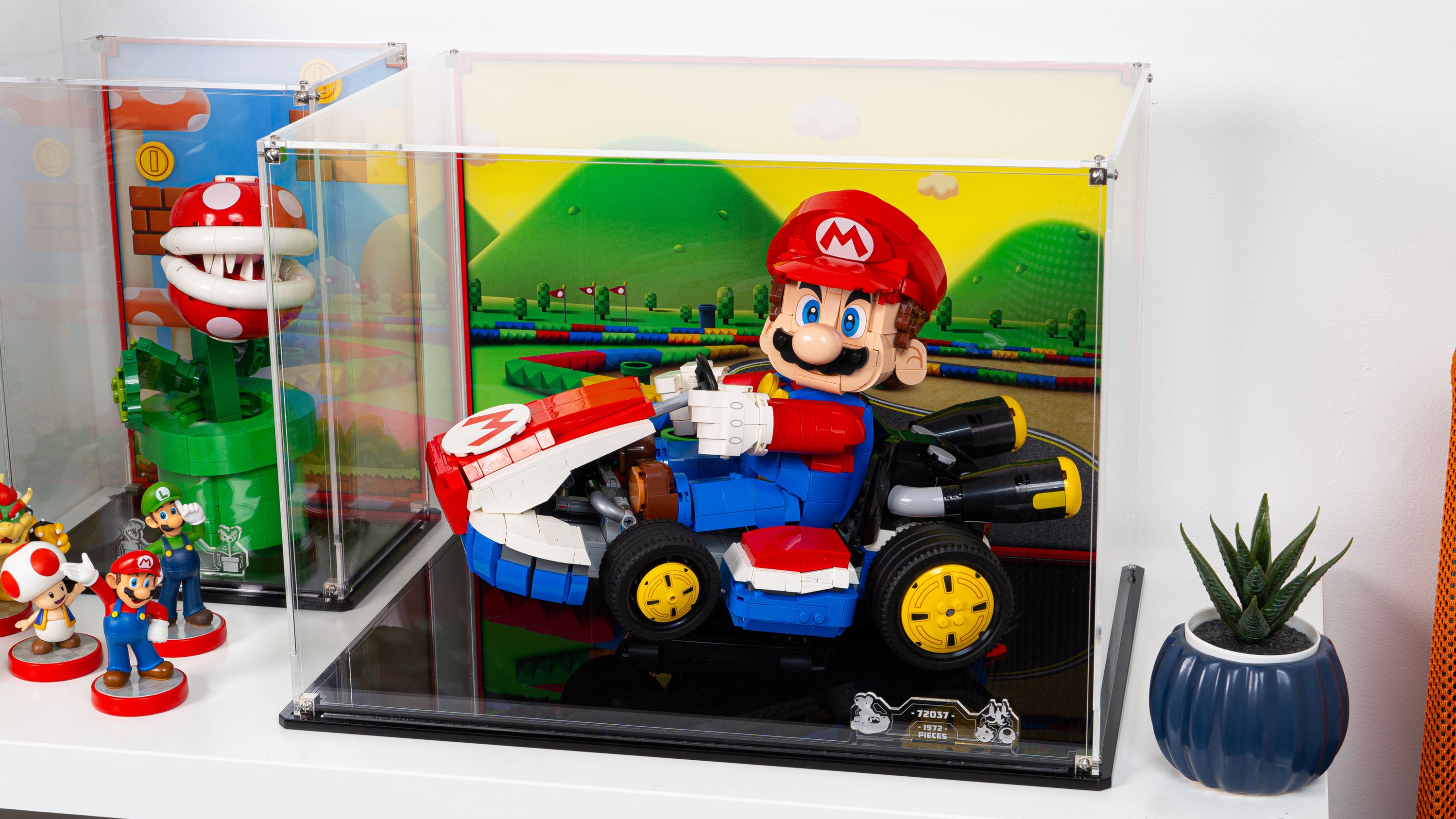 Mario Display Set Display Case for LEGO Mario Kart Mario & Standard Kart 72037 — Wicked Brick