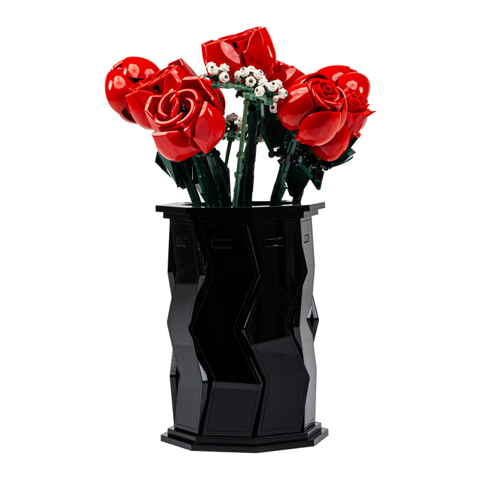 Large Black Display Vase for LEGO® Flowers