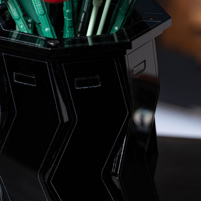 Large Black Display Vase for LEGO® Flowers