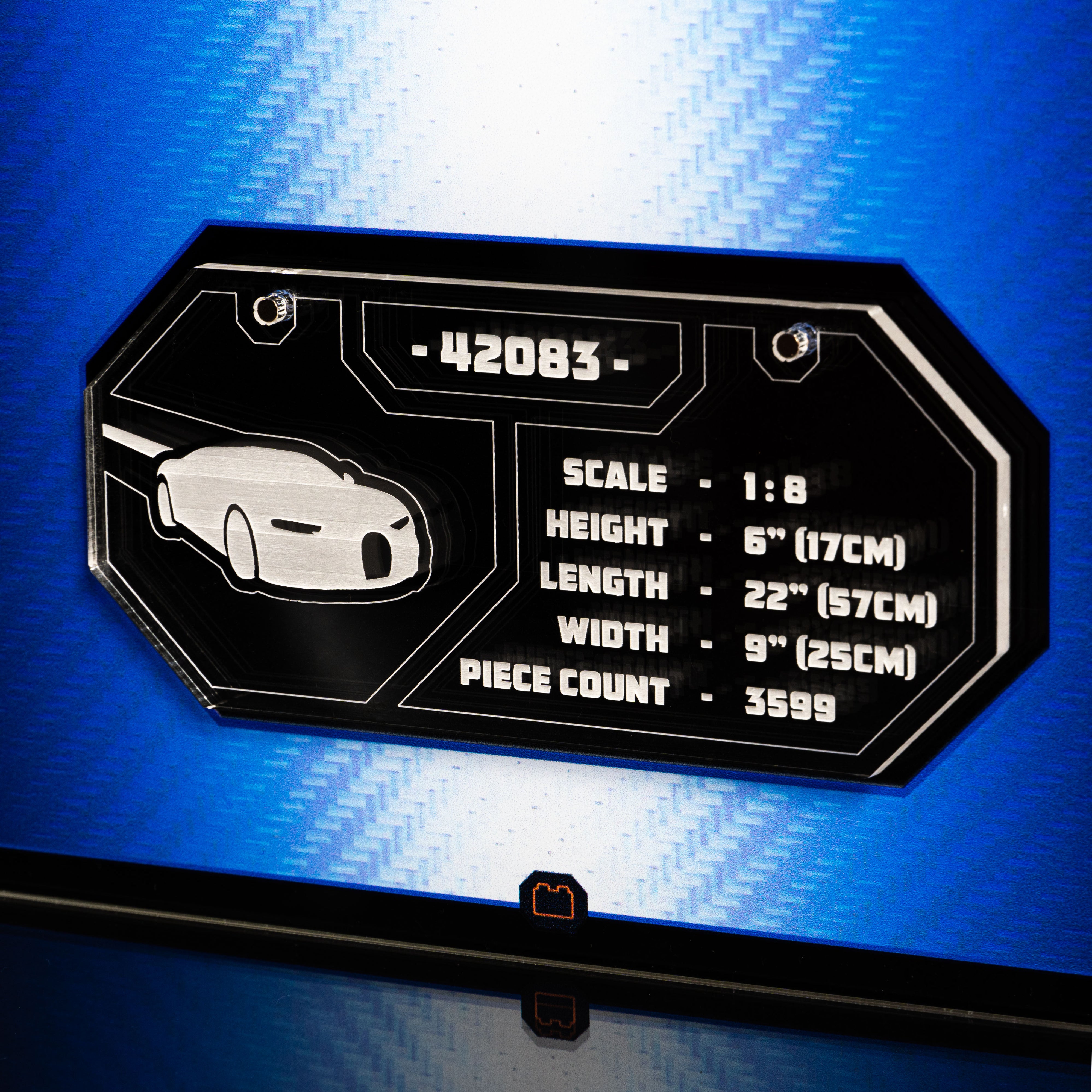 Note Display Screw Display Case for LEGO Technic Bugatti Chiron 42083 — Wicked Brick