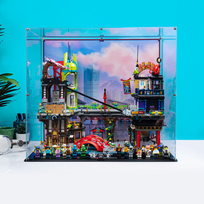 Display case for LEGO® NINJAGO® City Markets (71799)