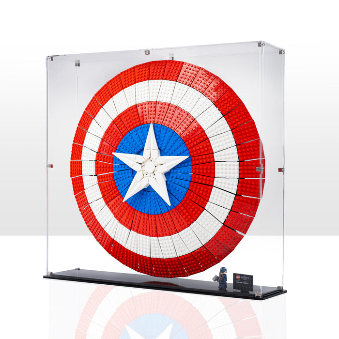 Clear display case for LEGO® Marvel Captain America's Shield (76262)
