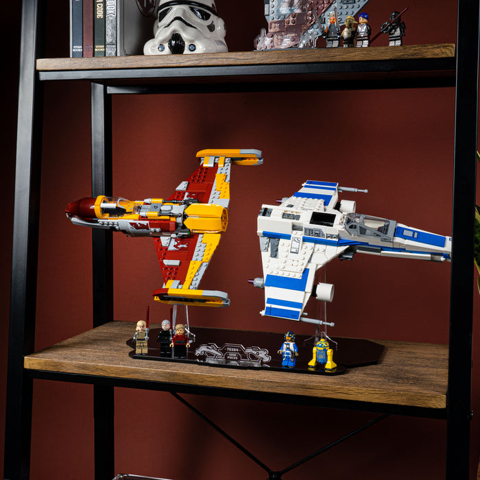 Display stand for LEGO® Star Wars™ New Republic E-Wing™ vs. Shin Hati’s Starfighter™ (75364)