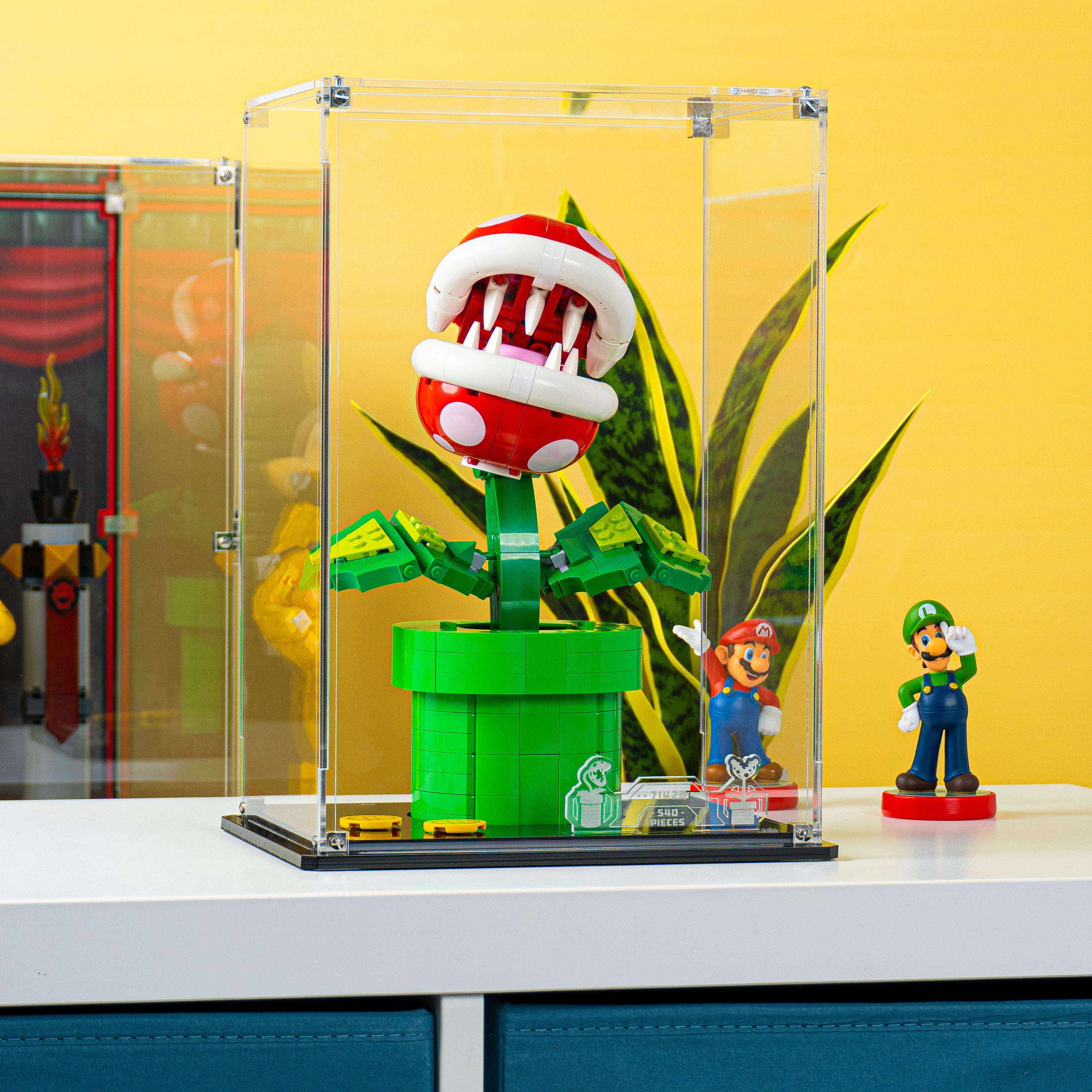 Mario Display Set Clear Display Case for LEGO Super Mario Piranha Plant 71426 — Wicked Brick