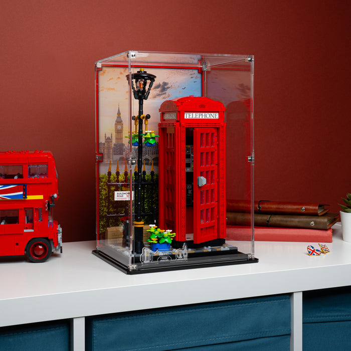 Display Case for LEGO® Ideas Red London Telephone Box (21347)