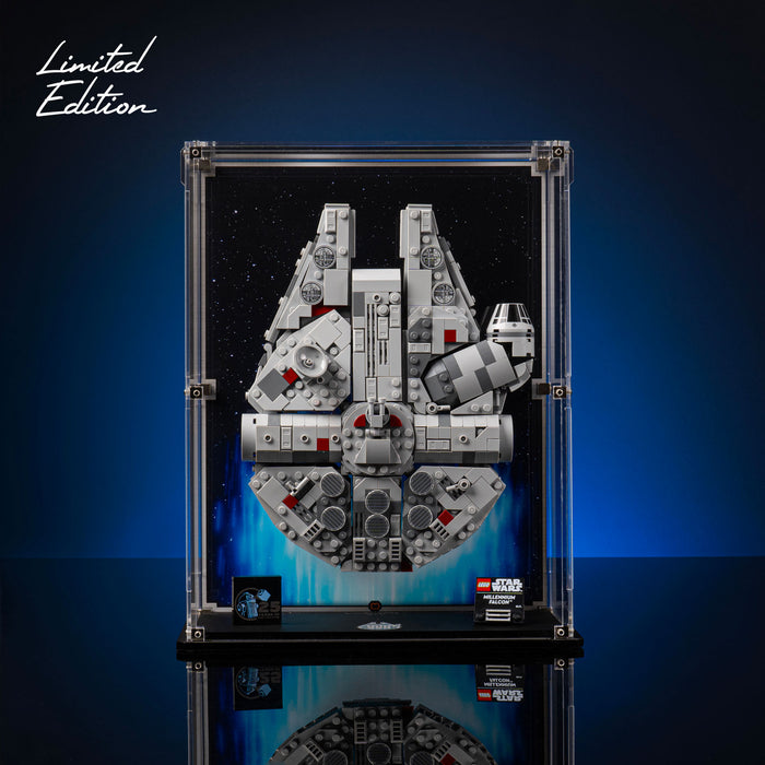 Limited Edition Vertical Display Case with stand for LEGO® Star Wars™ Midi Scale Millennium Falcon™ (75375)