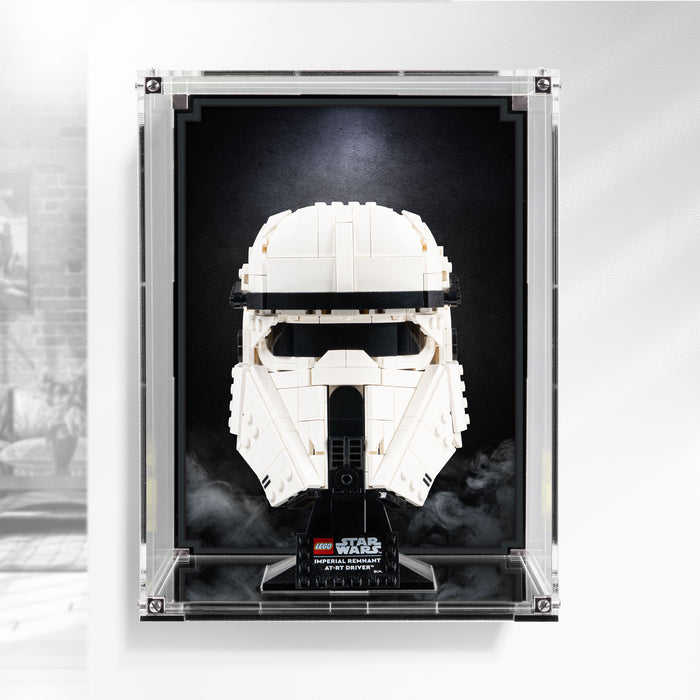 Wall Mounted Display Case for LEGO® Star Wars™ Imperial Remnant AT-RT Driver™ Helmet (75458)