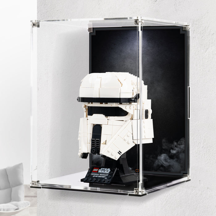 Wall Mounted Display Case for LEGO® Star Wars™ Imperial Remnant AT-RT Driver™ Helmet (75458)