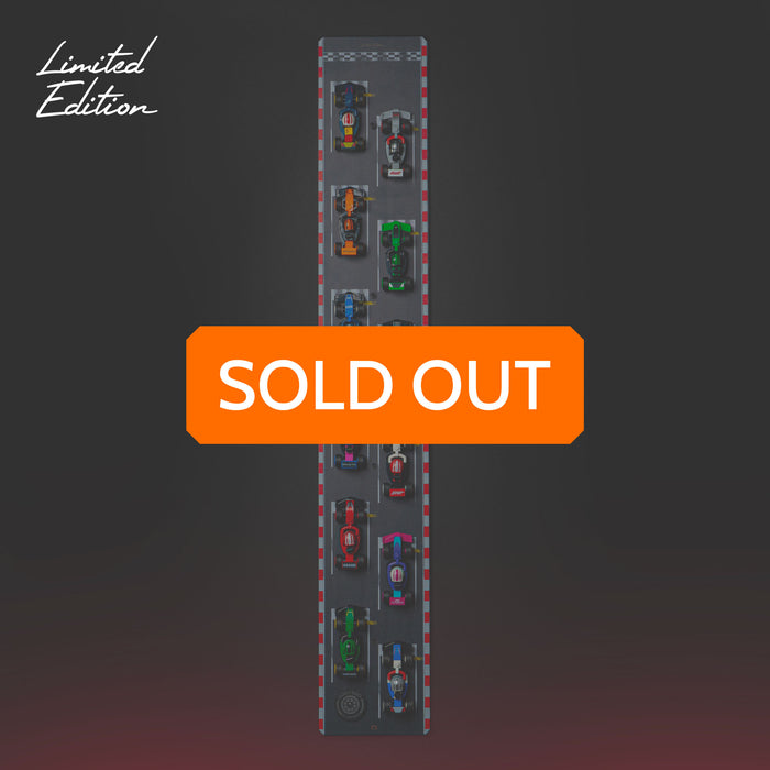 Limited Edition Wall Mounted Display Stand for LEGO® F1® Collectible Race Cars (71049)