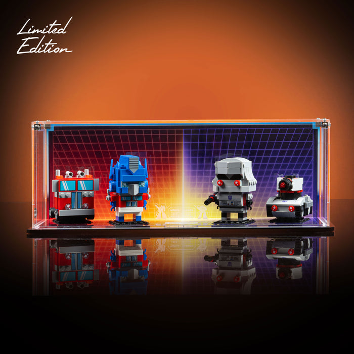 Limited Edition Display Case for LEGO® Brickheadz Megatron Robot & Vehicle / Optimus Prime Robot & Vehicle (40803, 40924)