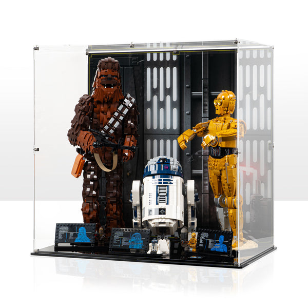 Display Case for LEGO® Star Wars™ Chewbacca, C-3PO and R2-D2