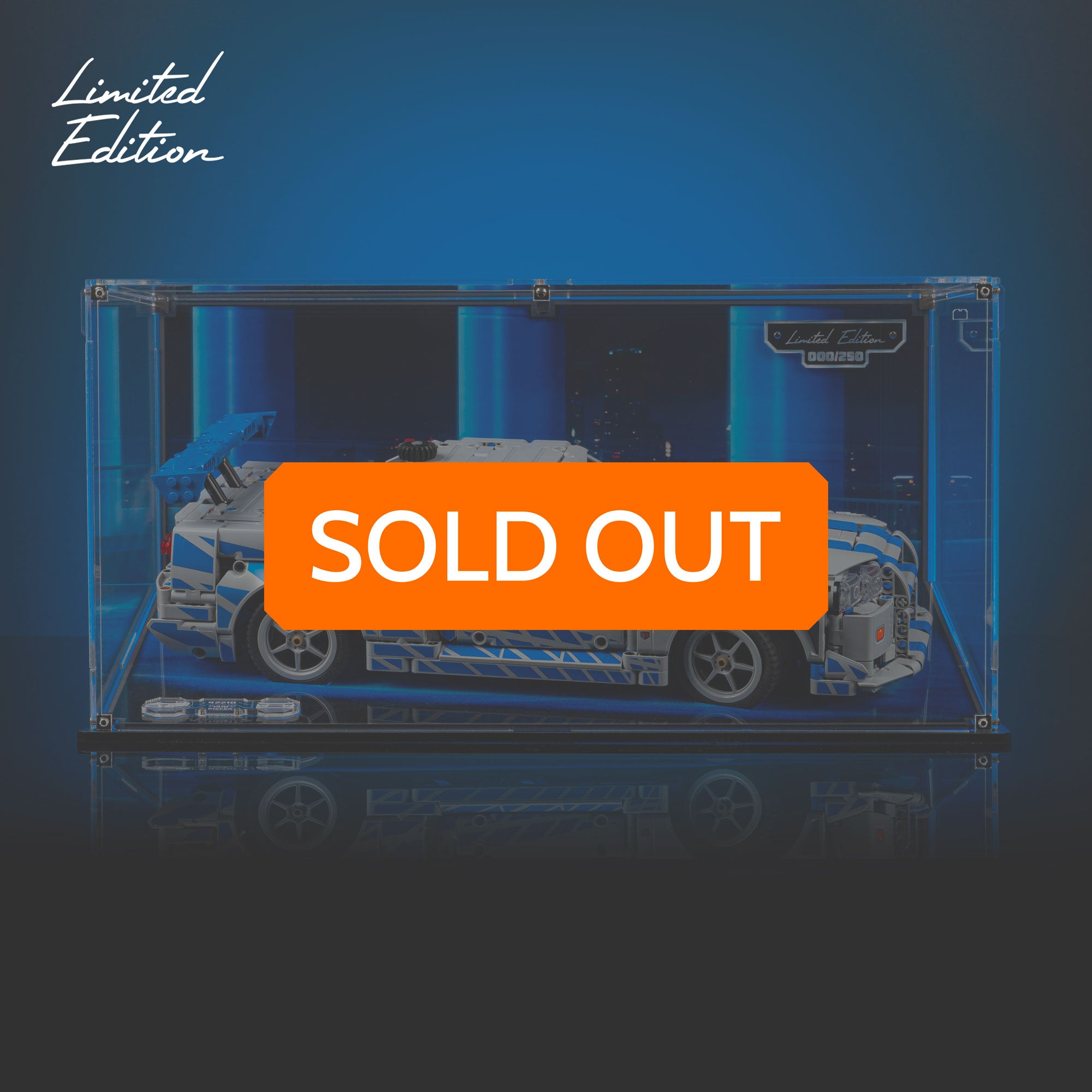 Display Case for LEGO 2 Fast 2 Furious Nissan Skyline GT-R R34