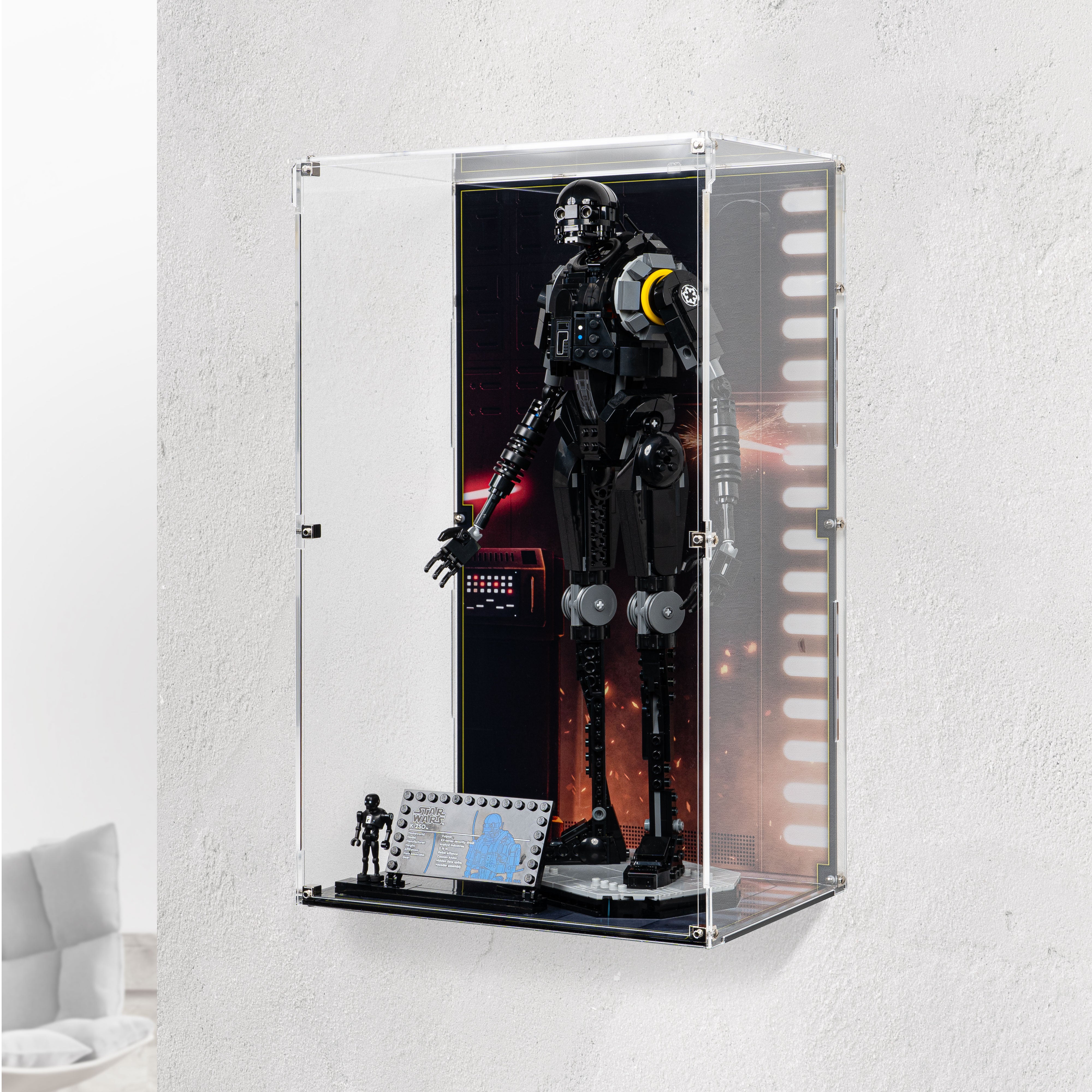 Wall Mounted Display Case for LEGO Star Wars K-2SO 75434 — Wicked