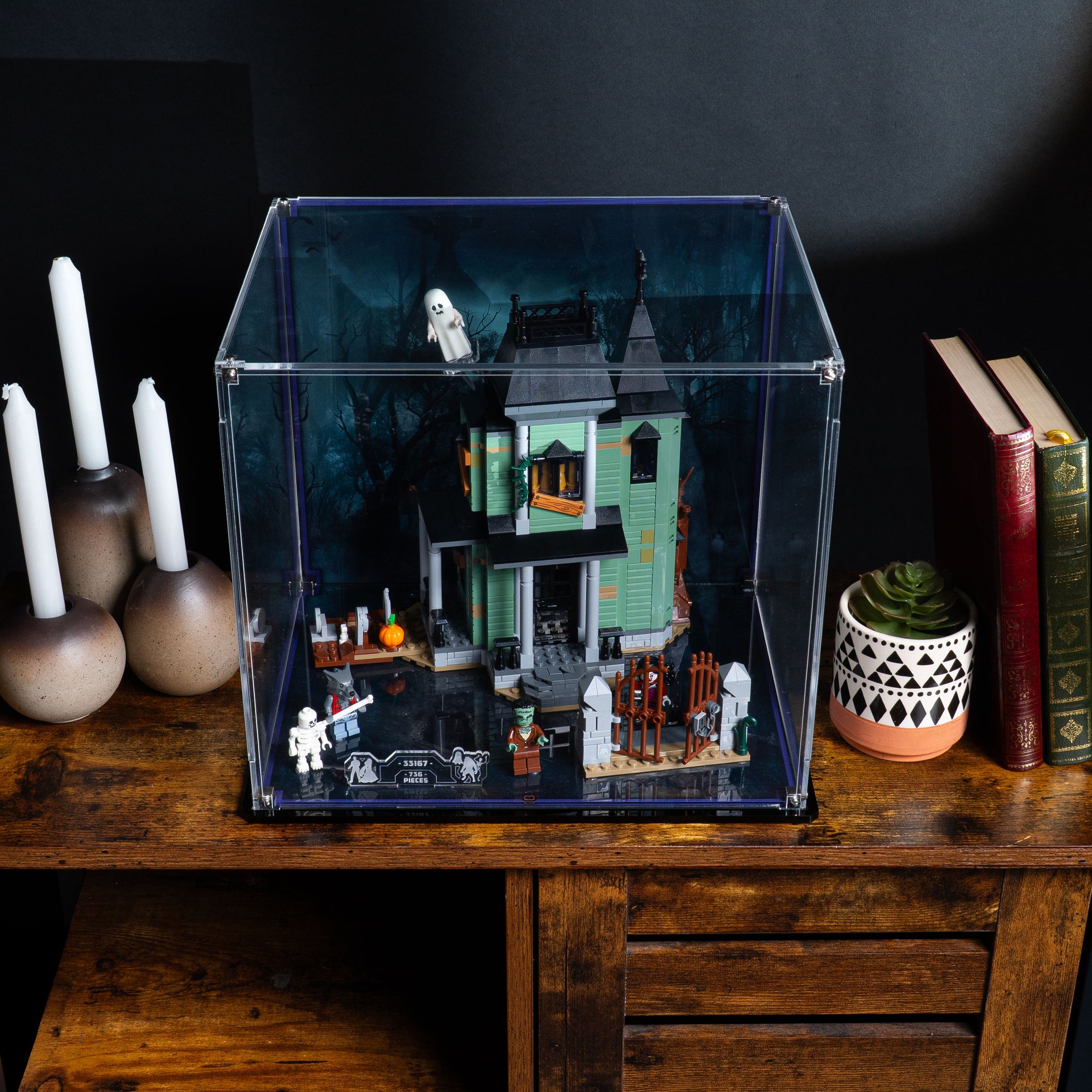 Display Case for LEGO Creator Haunted Mansion 31167 — Wicked Brick