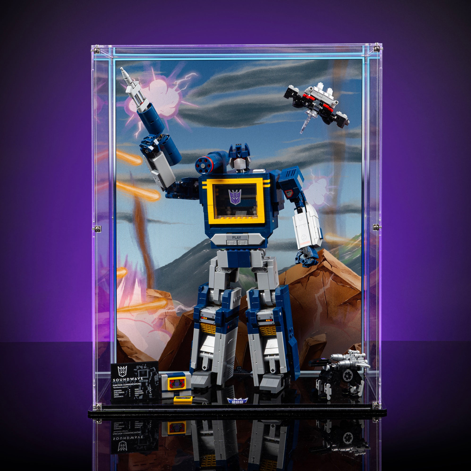 Display Case for LEGO Icons Transformers Soundwave 10358 — Wicked Brick