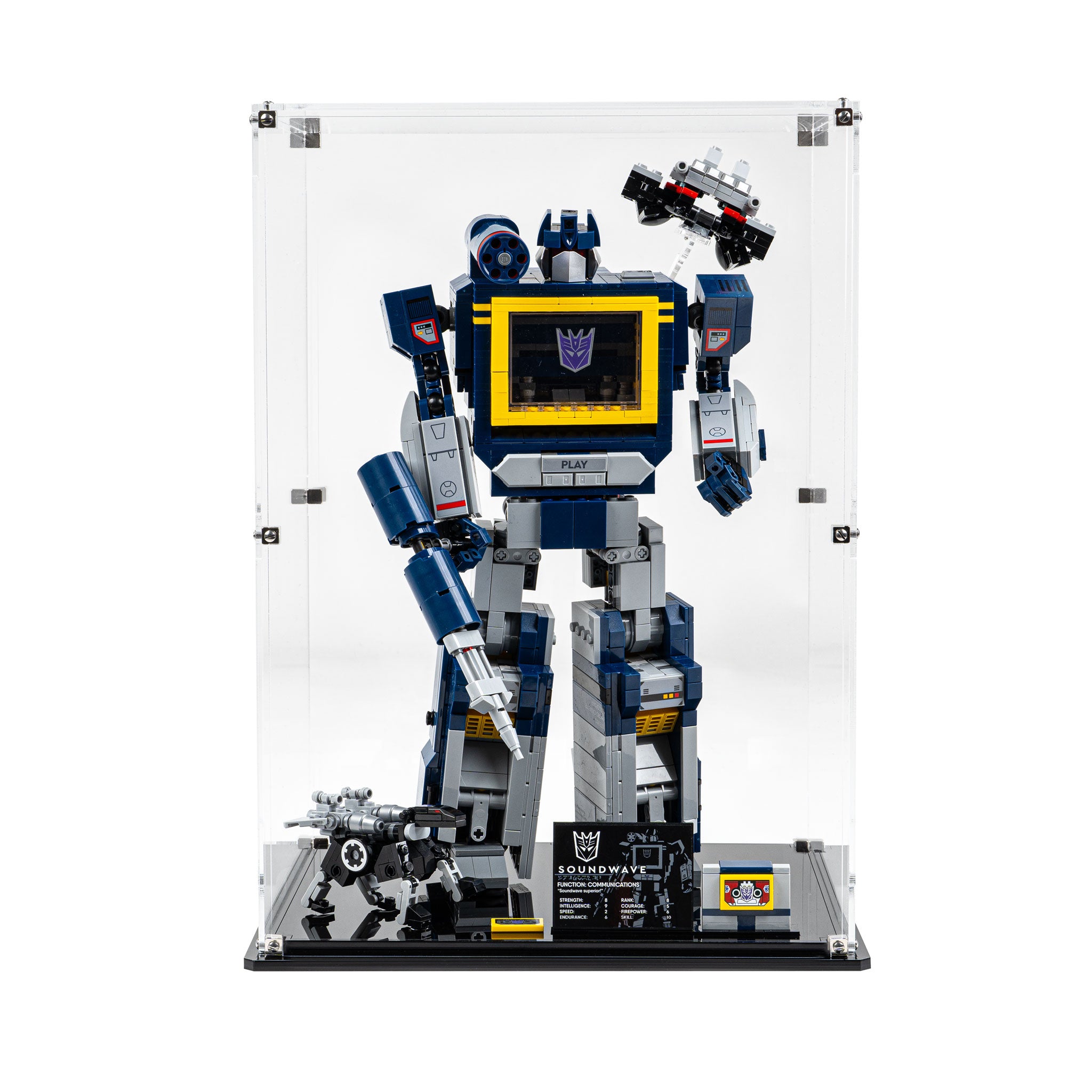   2008 ネックレ　BOX、コレクションガイド付きス Display Case for LEGO® Icons: Transformers: Soundwave (10358