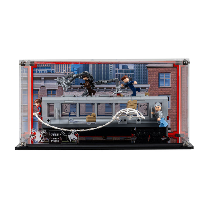 Display Case for LEGO® Marvel™: Spider-Man vs. Doc Ock Subway Train Scene (76321)