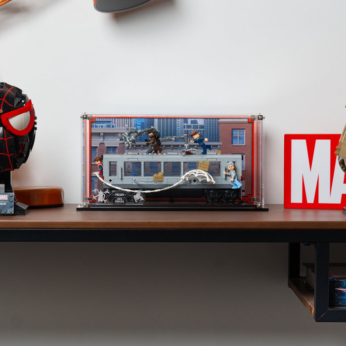 Display Case for LEGO® Marvel™: Spider-Man vs. Doc Ock Subway Train Scene (76321)