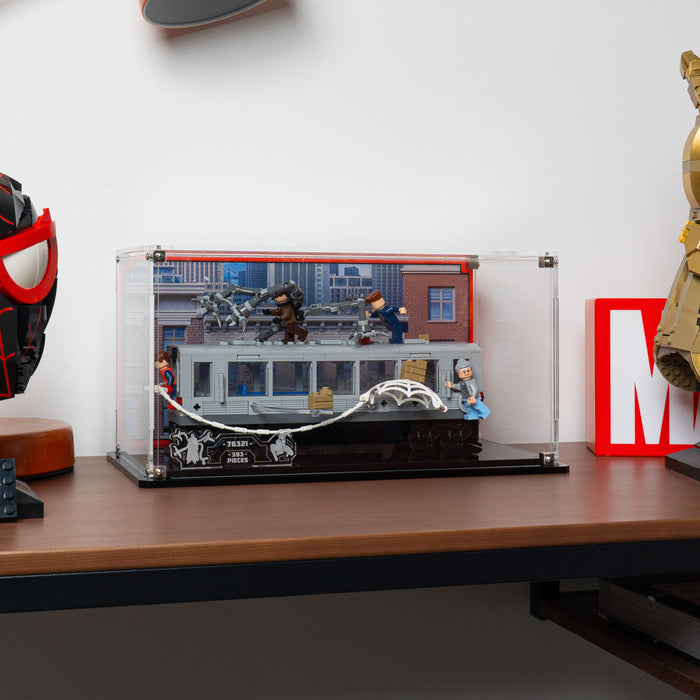 Display Case for LEGO® Marvel™: Spider-Man vs. Doc Ock Subway Train Scene (76321)