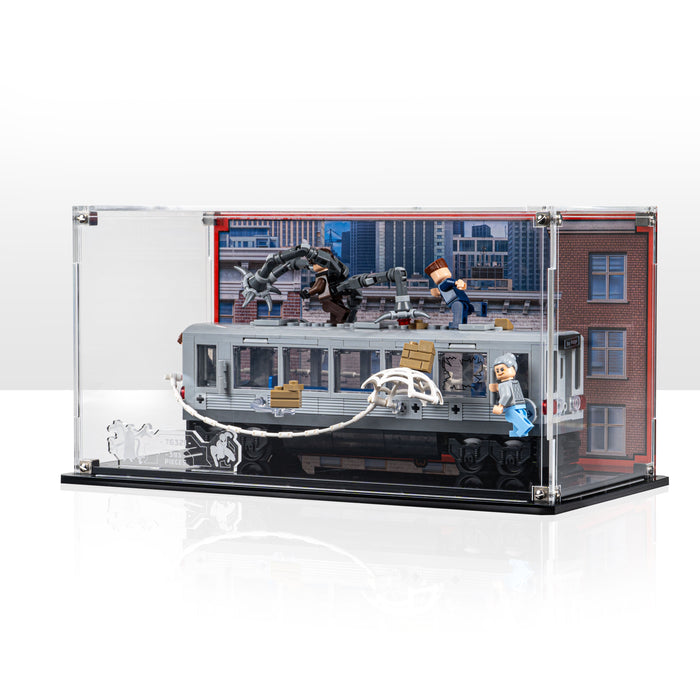 Display Case for LEGO® Marvel™: Spider-Man vs. Doc Ock Subway Train Scene (76321)