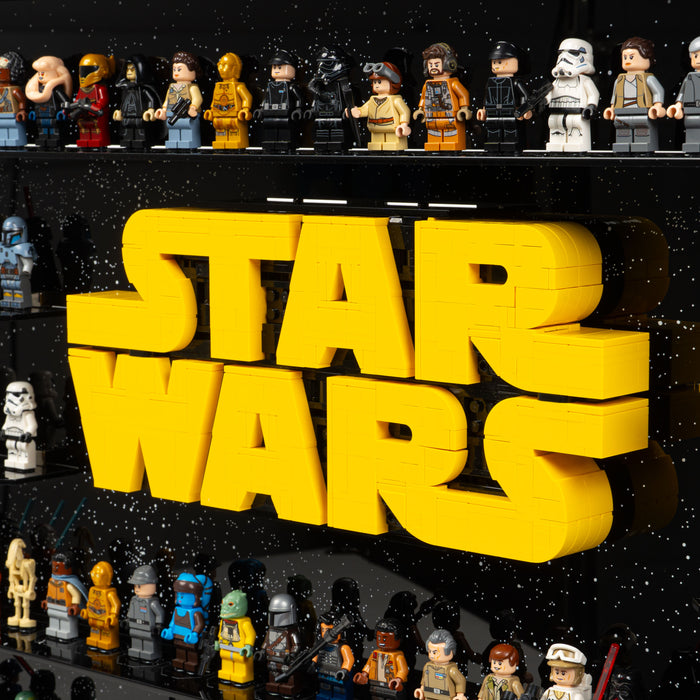 Wall Mounted Display Case for LEGO® Star Wars: Brick-Built Star Wars Logo & 124 Minifigures (75407)